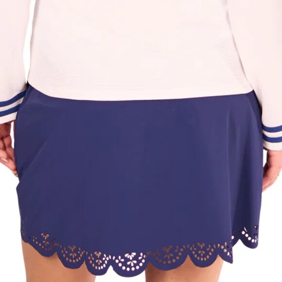 NEW CABANA LIFE Sport Navy Scallop Skort 15" - Picture 4 of 9
